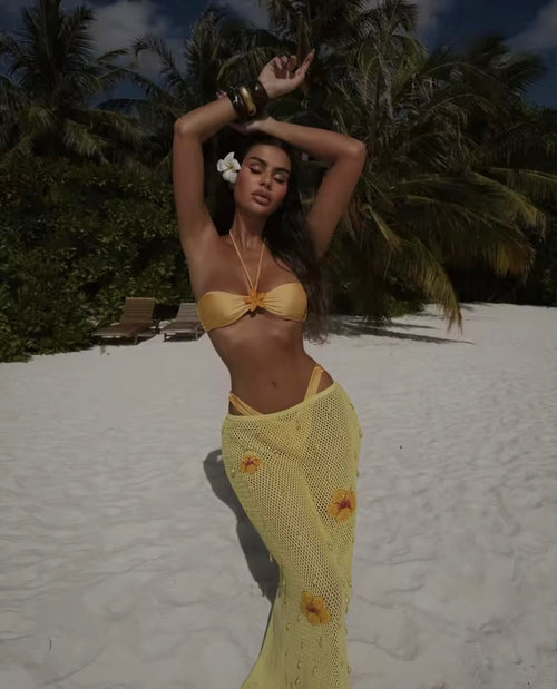 Golden Sunflower Bikini w/Cover Up